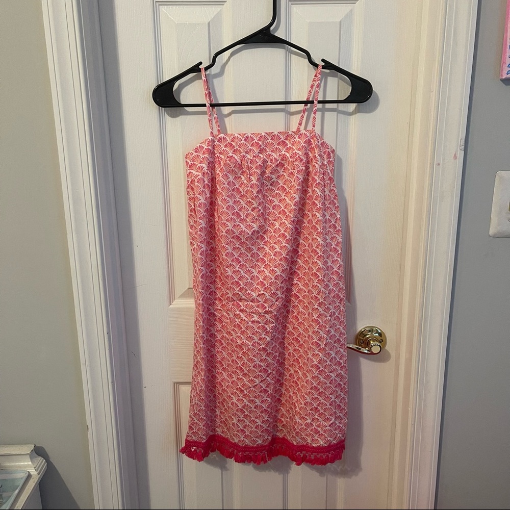 Vineyard Vines Pink Mini Seashell Dress Tassel Hem